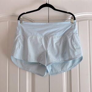 Lululemon Size 12 Speed Up High Rise 2.5" Lined Women's Shorts Blue EUC